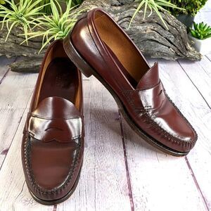 G.H. BASS & CO. Weejuns Whitney Loafers Wine Leather - Size 11 D